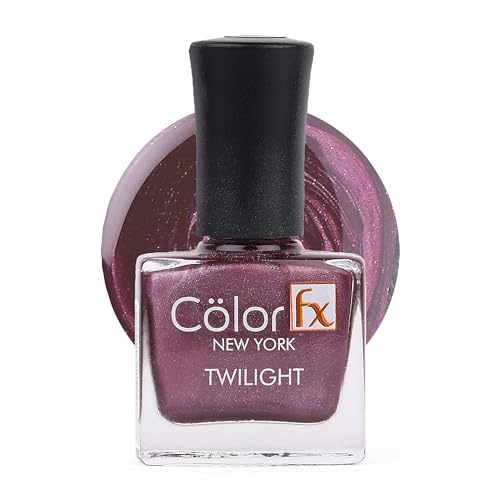 Image of Color Fx New York Twilight Matte Finish Nail Polish |Chip-Resistant, Quick-Drying, Long-Lasting, Non-Yellowing| 21 Toxin Free| Nail Polish for Women - Dark Purple