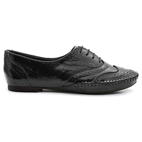 Oxford em Couro Verniz 15360 QQ Casual Preto 36