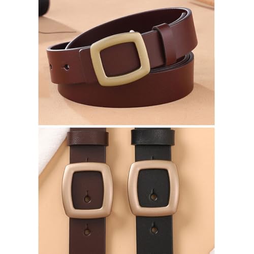 Women's Cowhide Belt Smooth Buckle Fashion Belt for Skirt Jeans Waist Width 2.80cm Gifts for Women4
