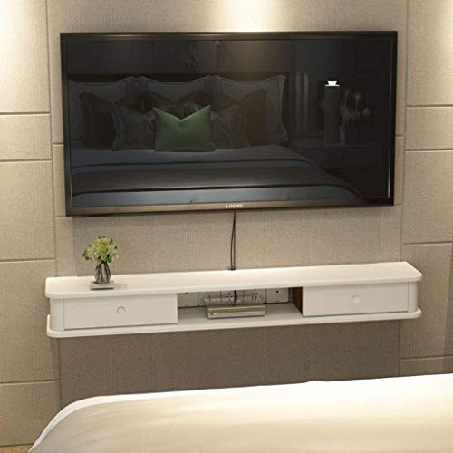 Schwimmdock Regal Wand Mounted Media Console Schwimm TV-Ständer Component Shelf TV-Konsole TV Schrank Audio/Video-Konsole montiert Regale for