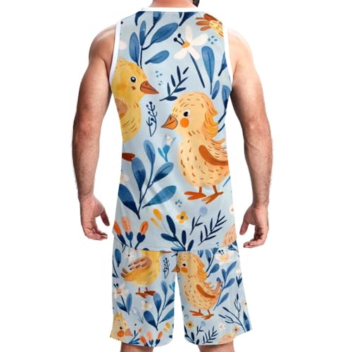Combinaison de basket-ball avec poches jaune ample taille 5XL