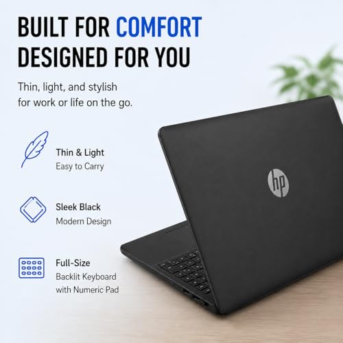 Image of HP 17.3 inch Large Screen Business Laptop, 10-Core Intel Core 5 120U Processor (Up to 5.0GHz), 16GB RAM, 1TB SSD, Numeric Keypad, Privacy Shutter Camera, Windows 11
