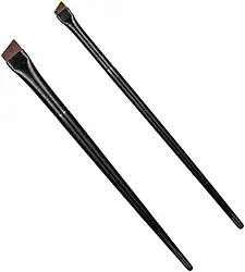 Kit com 2 Pincéis Chanfrados Profissionais – 1 Grande + 1 Pequeno para Design de Sobrancelha Delineado e Henna – PJAT