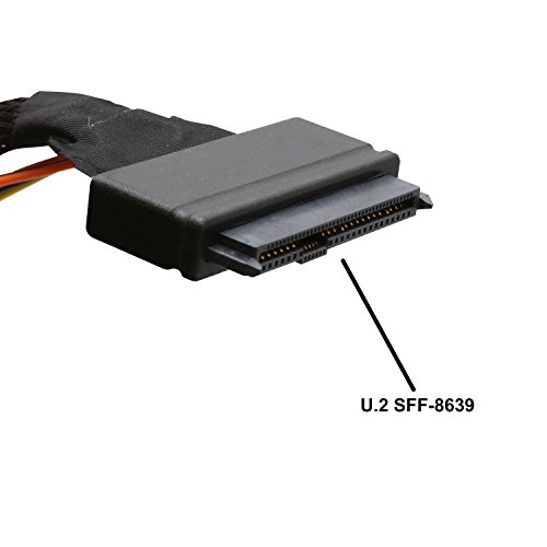 image for IO CREST U.2 NVMe to MiniSAS Cable with SATA Power Connector for 2.5