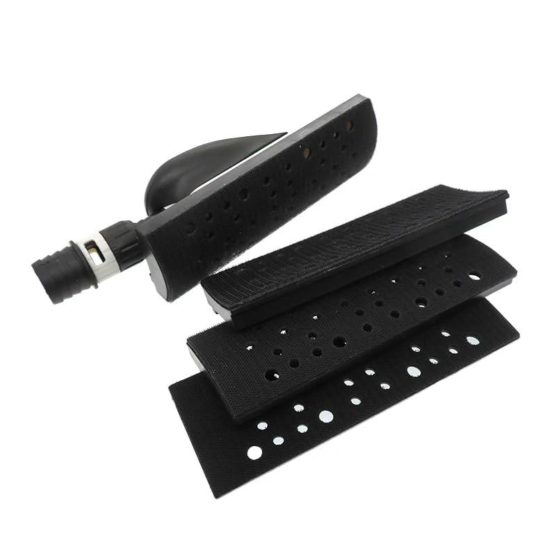 Bloque De Lijado De 200 X 70 Mm, Almohadilla De Esponja Para Lijadora Manual Al Vacío Sin Polvo Con 4 Almohadillas De Repuesto Para Pulido De Madera Y Reparación De Automóviles