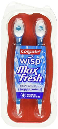 Colgate Wisp Max Fresh Portable Mini-Brush Peppermint, 4 Count, Pack of 8