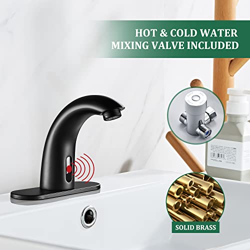 Yodel Faucet YDTF-1 Touchless Bathroom Sink Faucet - Automatic Motion Sensor - Battery Or 110V Ac Operated For Commercial Lavotory Bathroom, Matte Black thumb #2