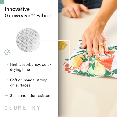 GEOMETRY Dishcloth – Spring & Summer Collection – Quick-Dry, Ultra-Absorbent, Reusable Microfiber Kitchen Towels for Drying & Cleaning - Summer Refreshments - 3-Pieces - image 4