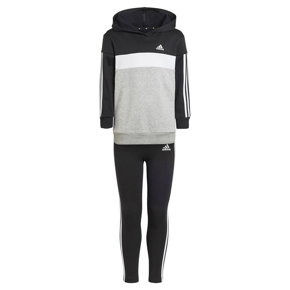 adidas Tiberio 3-stripes Colorblock Fleece Leggings Set Kids Tracksuit Niñas