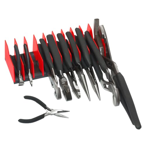 Image of Ernst Manufacturing Plier Pro Premium No-Slip Plier Organizer, Holds 10-Tools of Any Size, Rubber Base Keeps Tools in Place - Made in USA