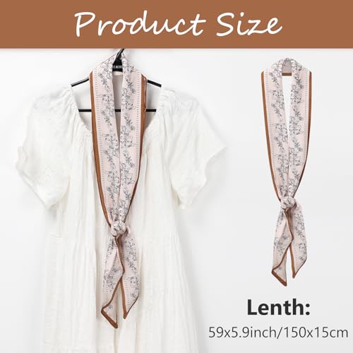 Sightor Hair Scarf for Women Fashion Satin Headbands Scarves Neck Scarf Printed Head Wrap for Beach Bag Accessories2