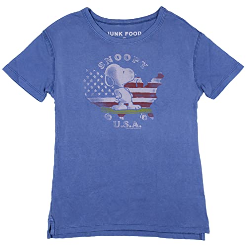 Peanuts Snoopy Baby Kids USA Skateboard America Vintage Distressed T-Shirt Tee, 18 Months