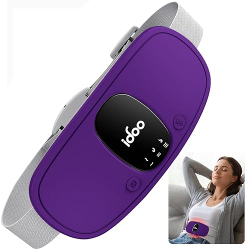 Image of iDOO Heating Pad for Cramps, FSA Eligible Items Only List, Portable Cordless Heating Pad, Electric Waist Belt Device for Cramps Pain, Gifts for Girlfriend Mom Wife Women (Deep Purple)