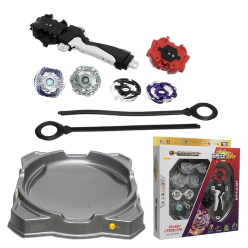 Image of Kidoyz Battle Gyro Spinning Top Battle Set for Kids | High Speed Fighting Tops with Arena & Launchers | Gyro Style Combat Gyroscope Toy | Gift for Boys & Girls Ages 8+ (Battle Gyro New)