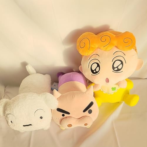 クレヨン しんちゃん寝そべりポーズぬ ぬいぐるみしろとぶりぶりざえもん&めちゃもふぐっとひまわりぬいぐるみうるうるおめめだぞー