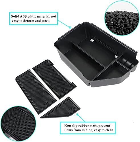 Image of MARCHFA Plastic Center Console Organizer Automobiles Tray Compatible for 2022 2023 2024 2025 Kia EV6 Accessories Armrest Storage Box Tray Organizer Insert (Black)