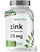 Produktbild naturally Zink Tabletten [365 Stück Jahresvorrat] 25mg hochdosiert - natürliches Zinc Supplement, Made in Germany, vegan, ohne Zusätze, gegen Akne, Haut, Haare & Nägel