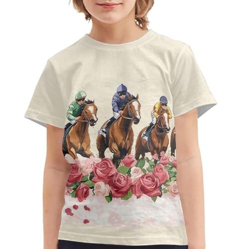 Image of Kids Graphic T-Shirt Boys Girls Novelty Tees Top Short Sleeve Shirts Summer Blouses 3-16
