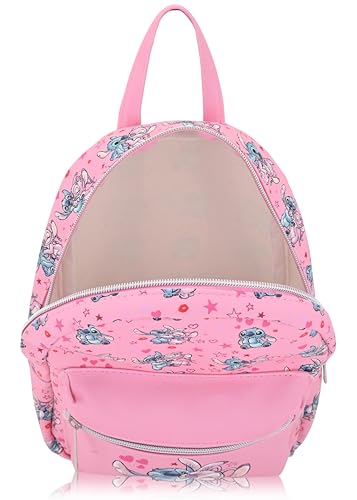 Image of Disney Lilo and Stitch Backpack for Women, Men, Boys, Girls, Unisex | Cute PU Leather 10 inch Stitch Mini Backpack Purse Shoulder Purse | Stitch Bag and Stitch Accessories