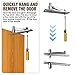 Hidden Pivot Hinges, Hidden Door Hinges, Hidden Hinge Hardware Accessories,Ball Catch Hardware for Max 200 Lb Heavy Duty Wood Doors & Hidden and Secret Bookcase(Side Mount 200 lbs 1 Set)