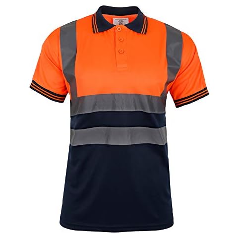High Visibility Polo Sweatshirt with Reflective Tape Cover