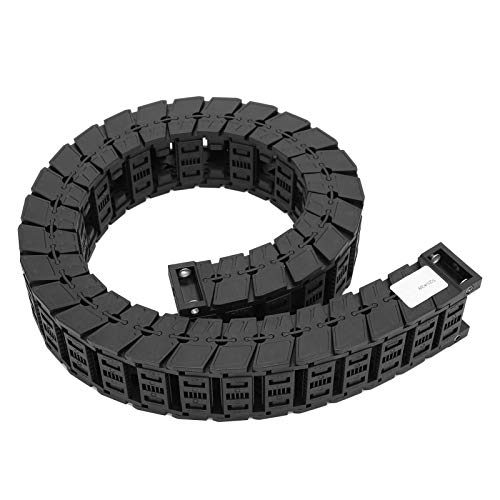 ANKROYU Cable Drag Chain, Nylon Wire Carrier, Low Noise Tank Towline, Removable Flexible Cable Carrier, Cable Guide Chain, Hardware Chains for CNC Machines (S25x50 Length 1m)