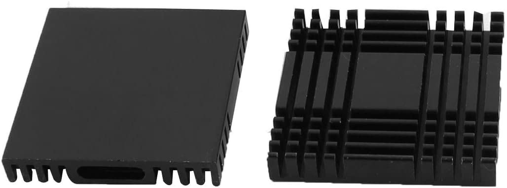 Aluminium Heatsink Heat Sink Cooling Cooler Fin 38x38x6mm 5pcs Black Radiator