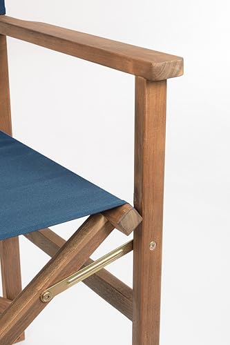 Bizzotto Sedia Da Regista Pieghevole In Legno Colorata, Poltrona Per Esterno Giardino Noemi (Blu) - 6