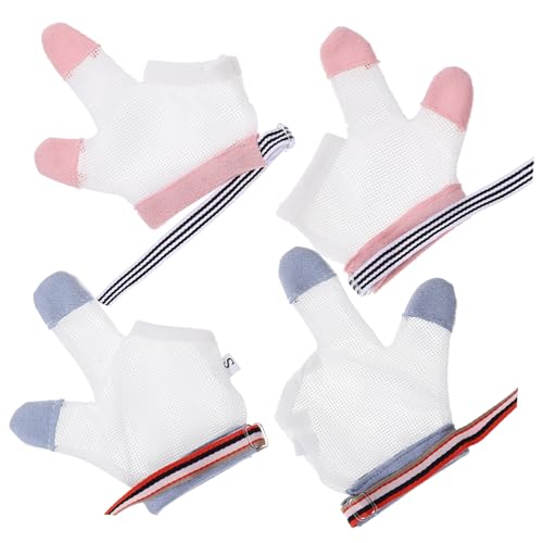 Vaguelly 指しゃぶり防止手袋 乳児用 親指 人差し指用 2ペアセット 通気性 赤ちゃんの自由な動きサポート ベビー用品