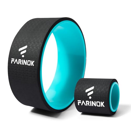 Yoga Wheel for Stretching & Flexibility to Help Back Aches & Tension Deep Tissue Muscle Massage. Back Roller Wheel with Extra Cushion Wider & Thickest Foam Stretches and Strengthens Core Muscles (GREEN 2)