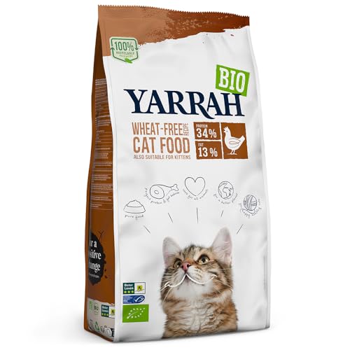 Yarrah - Cibo biologico per gatti, pollo e pesce, senza cereali, ...