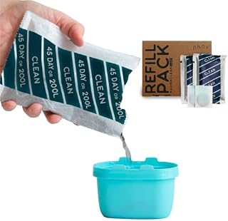 Phox Maxtra+ Compatible - Eco Refillable and Reusable Filter Cartridge Compatible with Brita Maxtra and Maxtra+ Comes with 3-Month Refill Pack Supply (Clean)