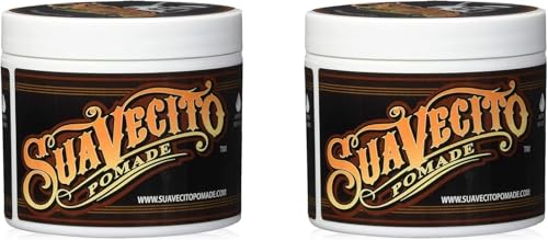 Suavecito Pomade Original Hold, Pomada para el Cabello de Agarre Medio para Hombres, Cera a Base de Agua de Brillo Medio, 4oz/113g x 2