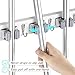 OUTNILI White Mop Broom Holder Wall Mount with 4 Slots & 4 Hooks - Wood Broom Mop Hanger for Pantry Closet Laundry Room Organization - Heavy Duty Garden Tool Organizer - White Kitchen Decor