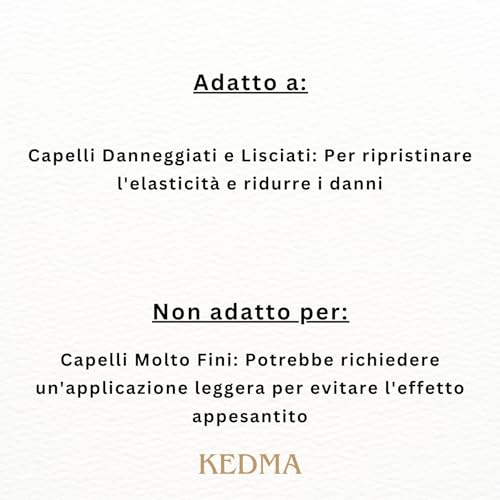 Kedma - Siero Riparatore Per Capelli Alla Cheratina - Ripristina L'elasticità E Riduce La Rottura Dei Capelli - Per Capelli Danneggiati E Lisciati - 150Ml - 6