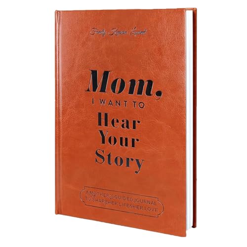 CREJOHY Regalos de cumpleaños para papá con texto en inglés "I Want to Hear Your Story,Tell Me Your Life Story Dad", regalos de cumpleaños para papá, regalos de cumpleaños de hijo/hija (marrón)