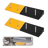 EffiQ-Rate段差スロープ 5cm 段差プレート 幅100cm ゴム製 滑り止め 横連結ボルト付き 駐車場 車 ガレージ 自転車 車椅子段差解消 2個セット 屋外用