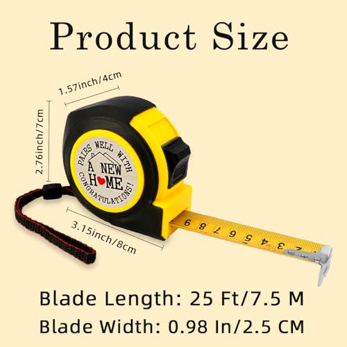 Cinta Métrica Portátil 25 pies Color Amarillo ZuEiiDop miniatura 3