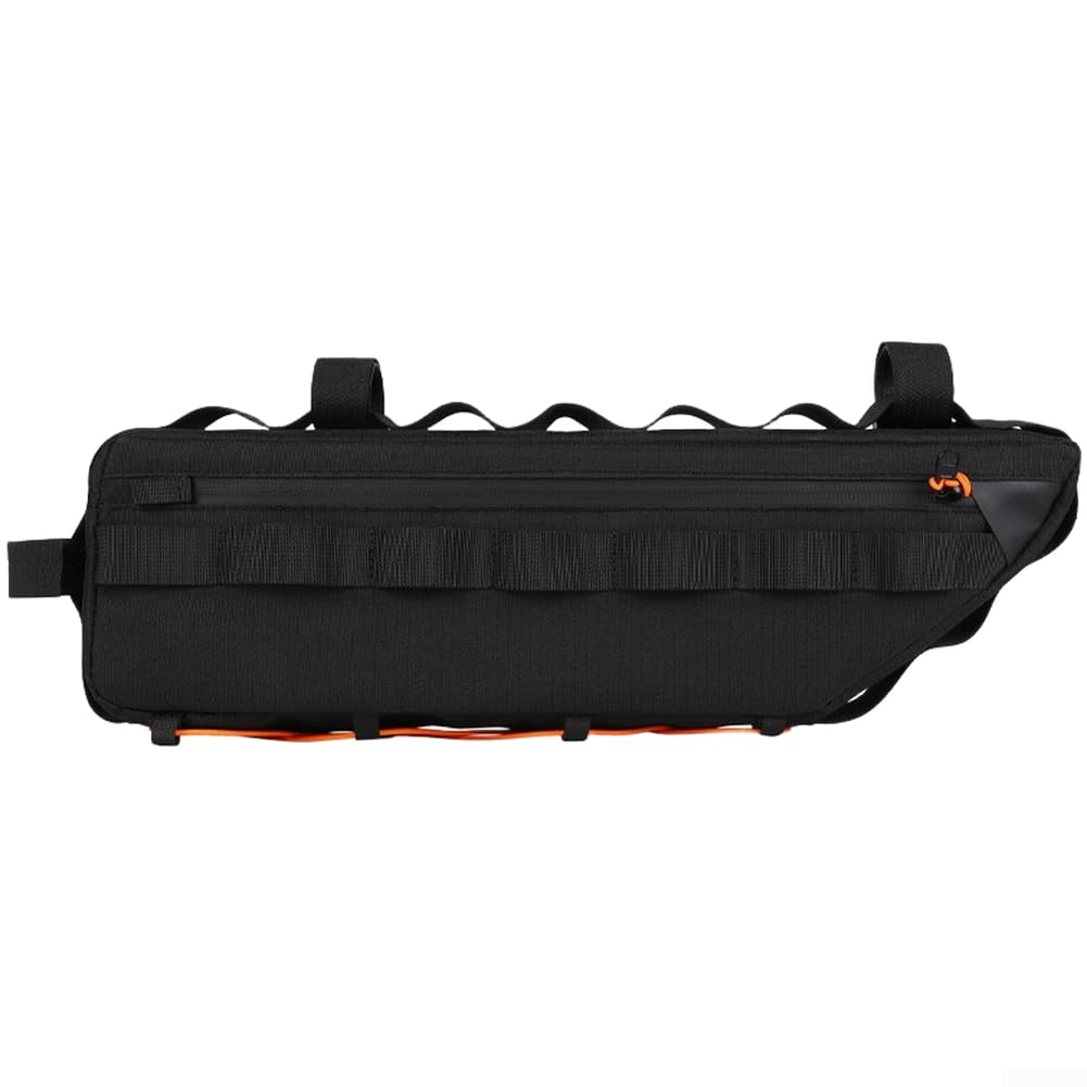 Water Resistant Bike Frame Bag with Multiple Storage Sections for Energy Gels Snacks and Cycling Tools