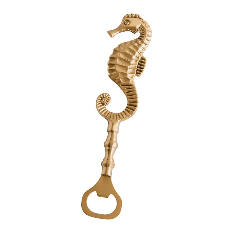 Décapsuleur hippocampe laiton pour décoration maison rétro et originale