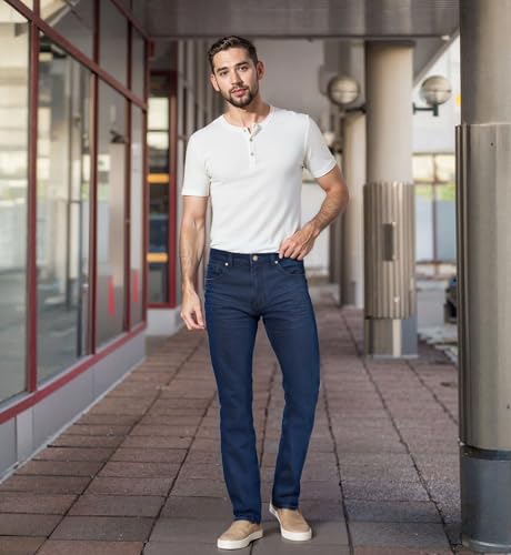Image of ETHANOL Men's Straight Knit Denim Jeans