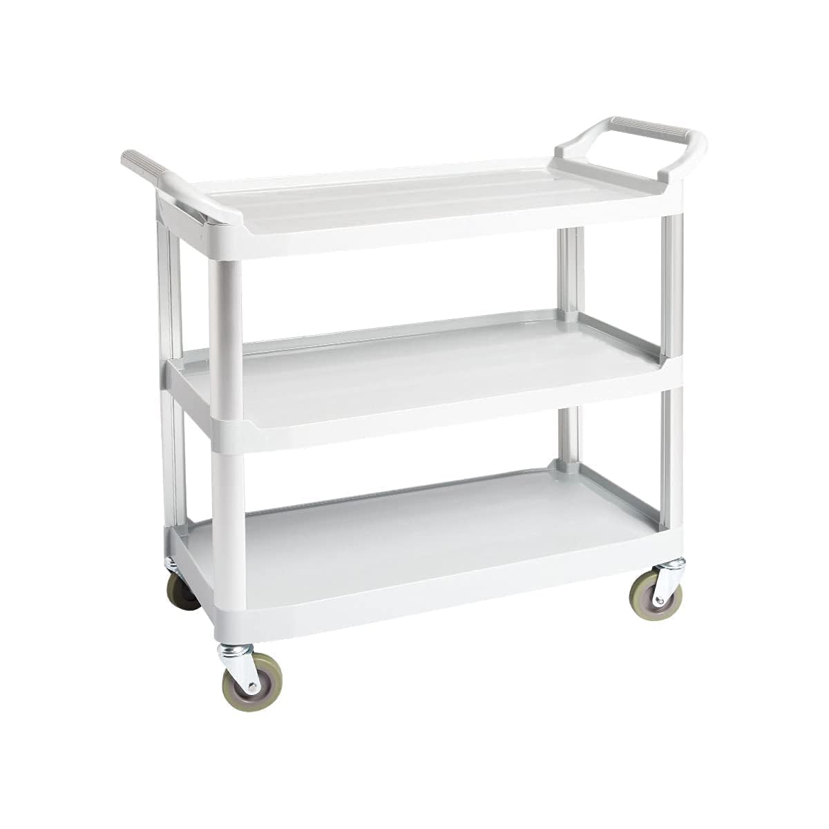 Amazon Basics 3-Tier Rolling Utility Cart Commercial Grade 400 lbs Capacity Portable Shelving Gray