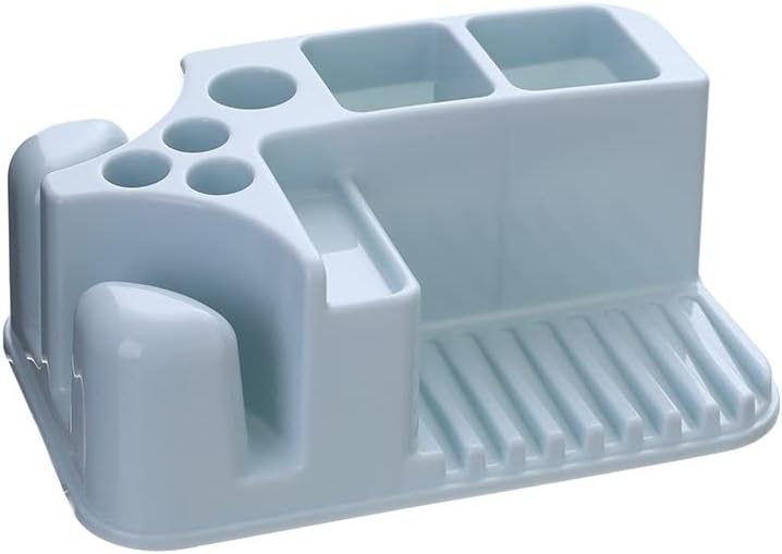 Toothbrush Holders,Toothbrush Holder Creative Multi-Function Desktop Toothbrush Holder Bathroom Toothbrush Toothpaste Sundries Organizer Bathroom Accessories(Pink) (Blue)