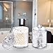 Qtip Dispenser Q-tip Holder Apothecary Jars Bathroom,Premium Quality Clear Plastic Acrylic Container for Q-Tips,Cotton Swab,Cotton Ball,Cotton Rounds,Floss Picks |Small,10 oz,Set of 2