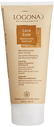 Logona Rhassoul Crème nettoyante Patchouli (2 x 200 ml) Maquillage minéral sans tenside