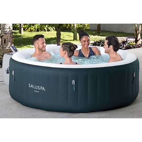 image for Bestway SaluSpa Miami AirJet 4-6 Person Inflatable Hot Tub Round Porta