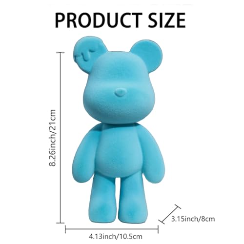 Estatua decorativa de oso azul para hogar miniatura 2