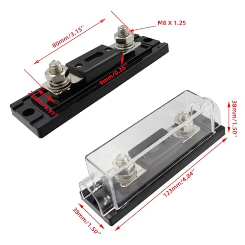 Portafusibles de audio para coche con fusible atornillable de gran amperaje 2
