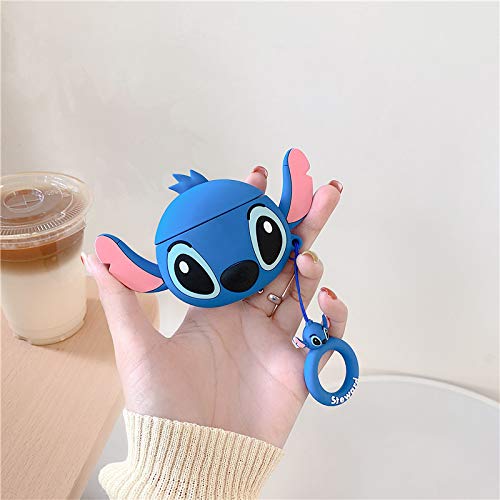 Cocomii 3D Airpods Case - 3D Cartoon - Slim - Lightweight - Matte - Keychain Ring 3D Cartoon Characters Cartoon - Luxury Aesthetic Headphone Case Cover Compatible With Apple Airpods (Stitch Face) #TOP6