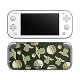DeinDesign Skin kompatibel mit Nintendo Switch Lite Folie Sticker Star Wars Muster Baby Yoda Offizielles Lizenzprodukt